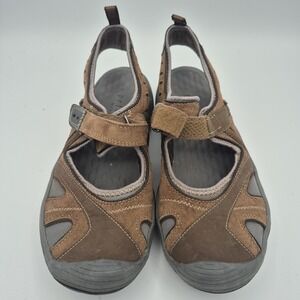 Privo By Clark's Women 7.5 Brown Suede Walking Sport Sandals Comfort Shoes